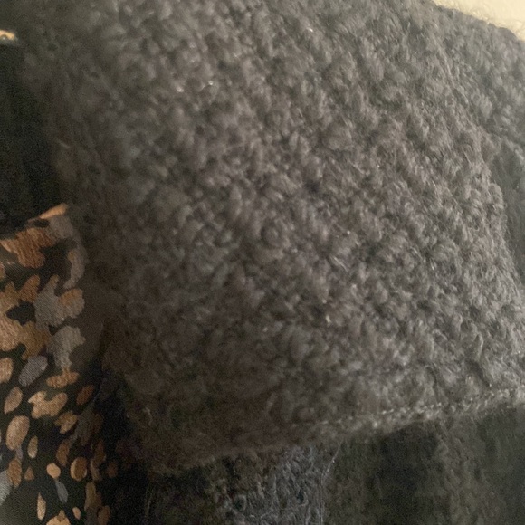 Giacca Black Wool Blend Coat Size M - Picture 7 of 8